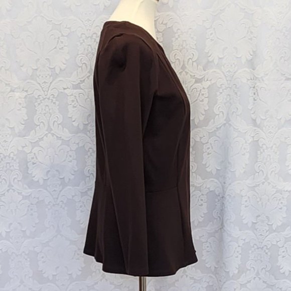 Ruby Ribbon Brown Ponte Jacket #0104 - Picture 3 of 13